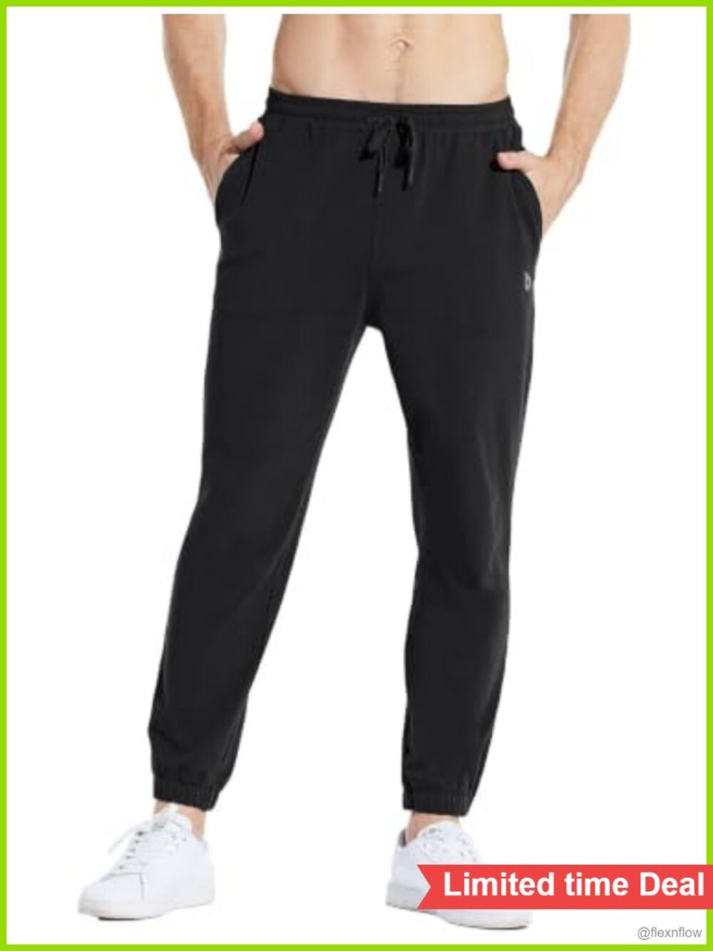 baleaf Men's 27" Cotton Sweatpants Jogger Lounge Pocketed Pajamas
